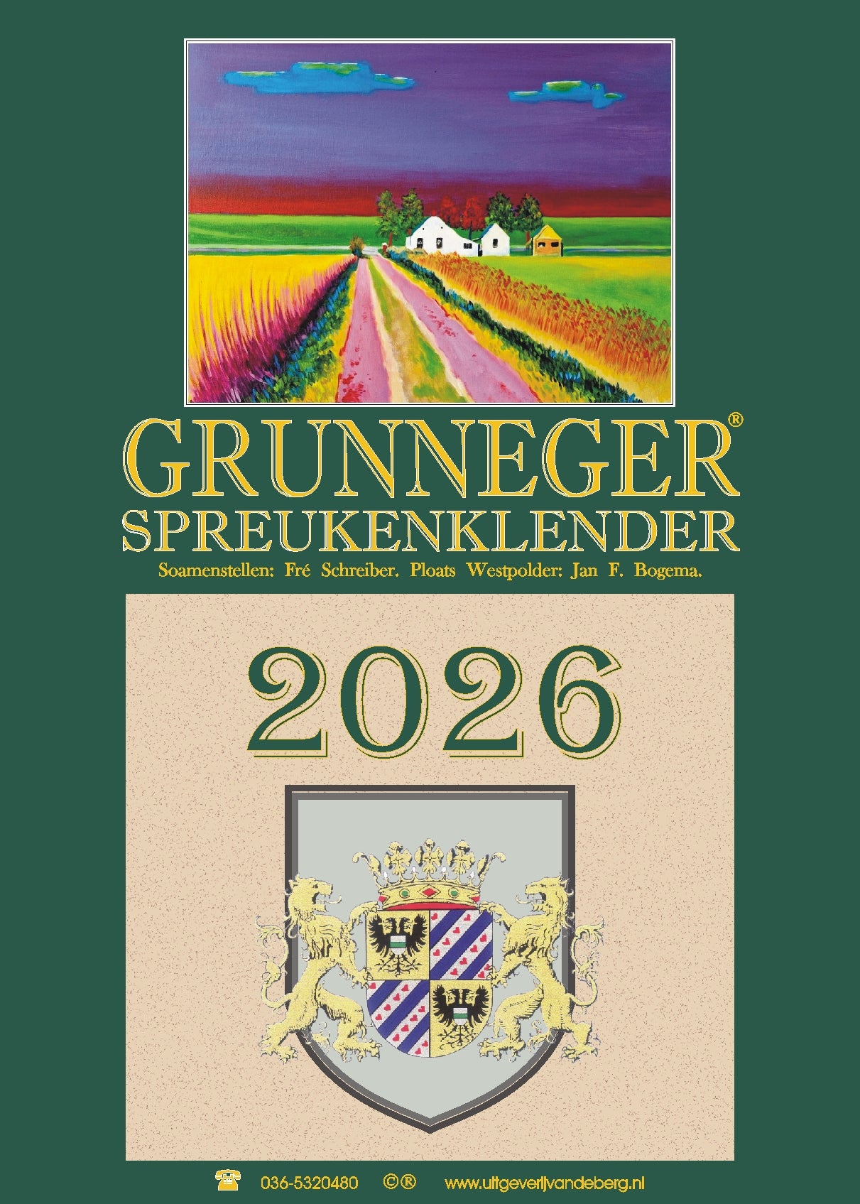 GRUNNEGER SPREUKENKALENDER 2026