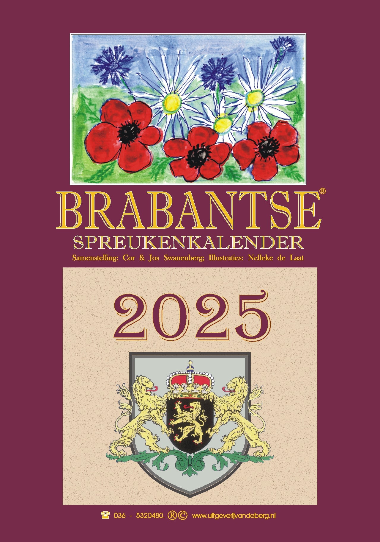 BRABANTSE SPREUKENKALENDER 2025 Uitgeverij Van de Berg